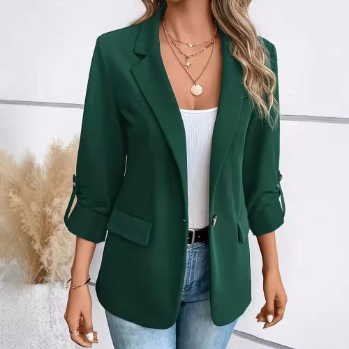 2024 autumn and winter fashion solid color long sleeve suit jacket women's clothing