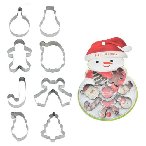 Stainless steel cookie mold Santa Claus cookie mold set DIY cartoon cookie cake cookie cutter for baking