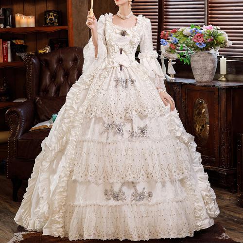 Polyester Long Evening Dress white : PC