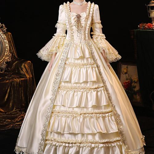 Champagne Palace Costume costume stage Sisi Princess studio photo drama performance catwalk birthday European style dress