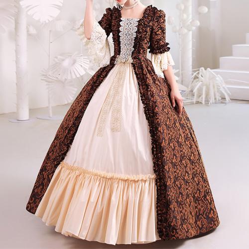 New Vintage Jacquard Palace Princess Drama Queen Makeup Dance Photo Annual Witch Tea Party Performance Dress