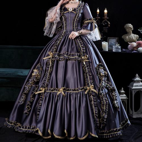 Grey Halloween European Court Show Birthday Russian Party Annual Meeting Portrait Aristocratic Princess Performance Dress