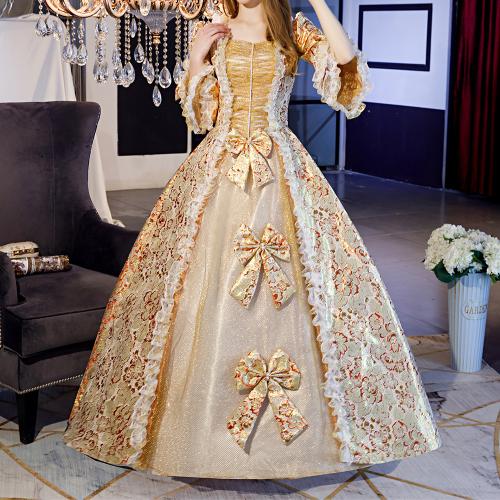 Halloween large skirt spring fairy European court dress retro performance chorus dress Princess dress maid dress