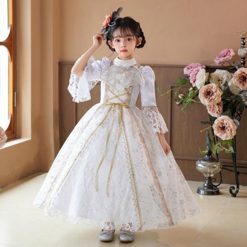 Snow White French Jacquard European Coat Drama Court Dress Drama Birthday Tour Photo Female Children