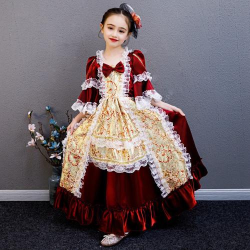 European Style Children's Female Court Prince Princess Dress Performance Dress Kindergarten Dance Drama Chorus