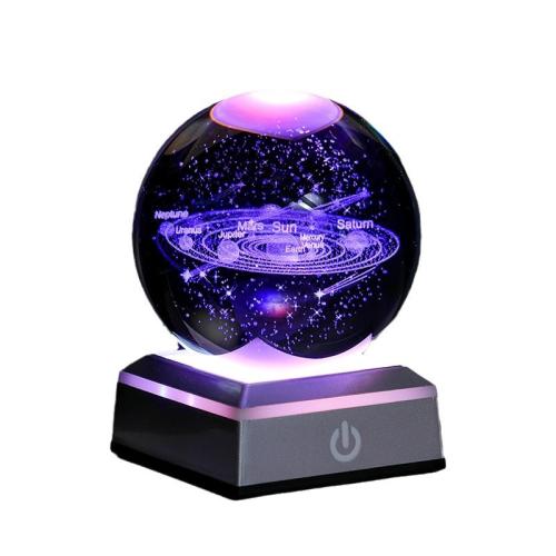 3D crystal ball night light luminous base desktop bedroom ornaments