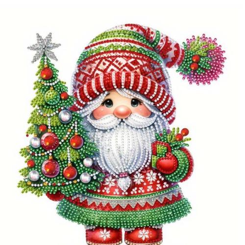 Christmas 3D Christmas Elf Double-sided Printing Irregular Diamond Painting Acrylic Decoration