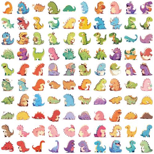 100 mini dinosaur graffiti stickers decorative guitar notebook suitcase DIY waterproof stickers