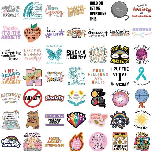 50 sheets Anxiety Sensory Graffiti Stickers Decorative Guitar Laptop Luggage Waterproof