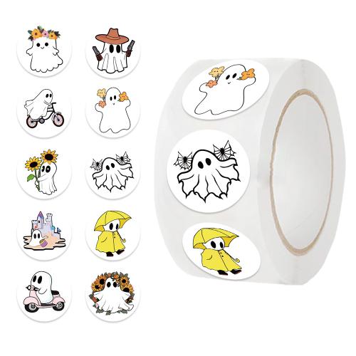 500 sheets/roll hot tape cartoon Halloween cute ghost account material envelope seal