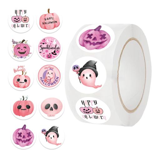 500 sheets/roll hot tape cartoon pink Halloween hand account material envelope seal