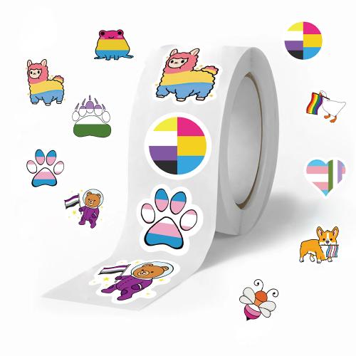 500 sheets/roll hot tape cartoon mixed color hand account material envelope seal