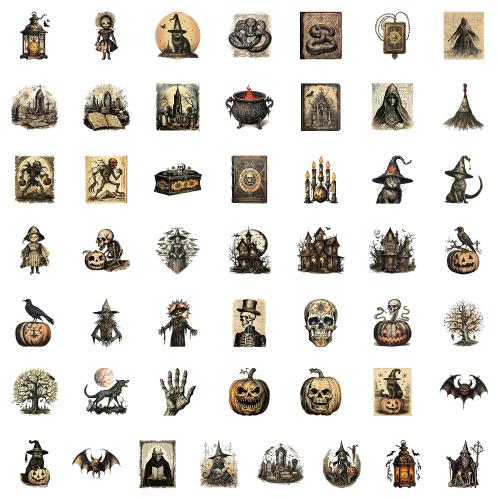 50 Nordic Horror Halloween Series Graffiti Stickers Water Cup Computer Decorative Stickers