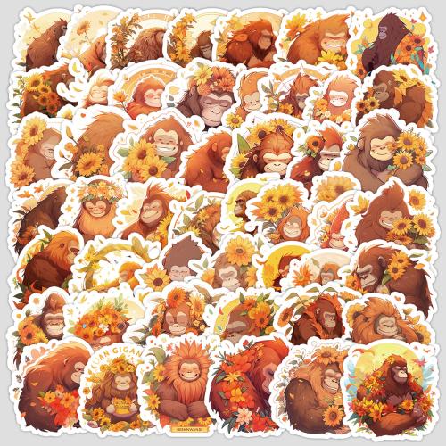 50 cute wind animal orangutan graffiti stickers luggage waterproof decorative stickers creative stationery stickers