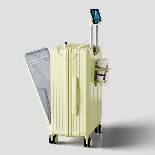 Aluminium Alloy & ABS & PC-Polycarbonate Suitcase with password lock & with USB interface  Solid PC