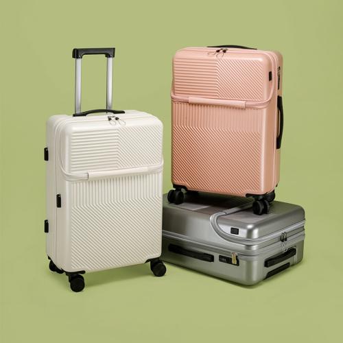 Aluminium Alloy & TPE-Thermoplastic Elastomer & PC-Polycarbonate Suitcase with password lock & with USB interface Solid PC