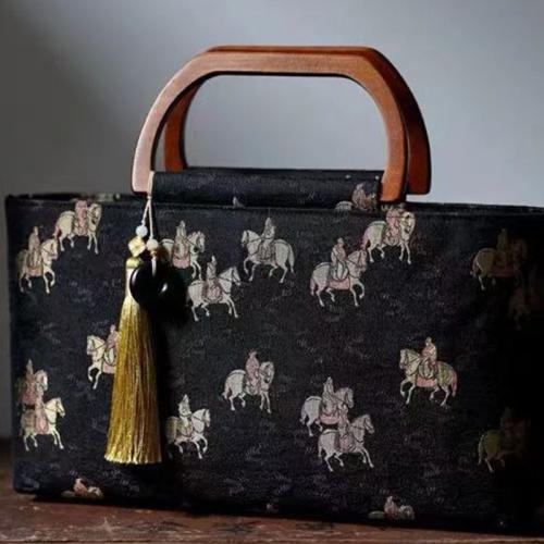 2024 New Hand Bag Atmospheric Retro Chinese Style Cheongsam Bag Square