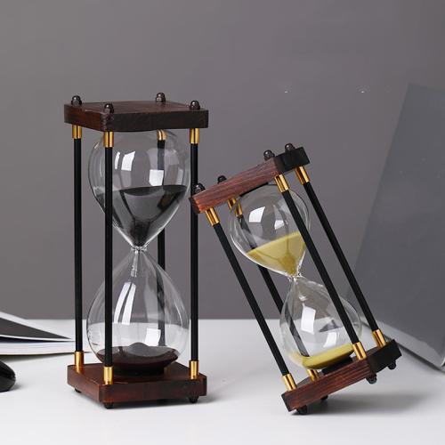 Creative Wooden Hourglass Timer 30/60 Minutes Office Home Small Ornaments