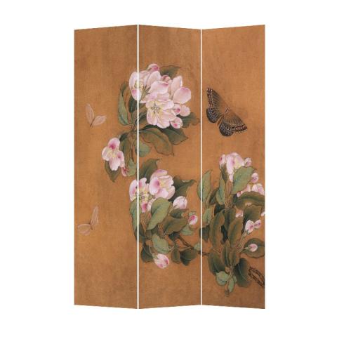 Retro Screen Partition Living Room Chinese Style Flower and Bird Hallway Sheltering Foldable Art Deco Folding Screen