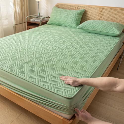 Waterproof quilted bed sheet cotton single piece raw cotton thickened Simmons mattress non-slip protective cover