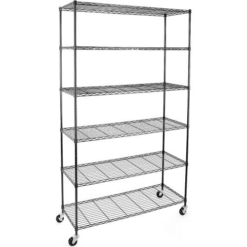   wire mesh rack black paint with wheels for kitchen living room bedroom wire mesh rack