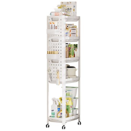 Kitchen Multi-layer Storage Rack Movable Cart Household Floor-type Layered Storage Rack