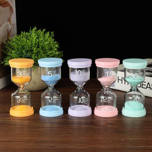 Macaron color time hourglass timer quicksand ornaments creative time glass hourglass countdown