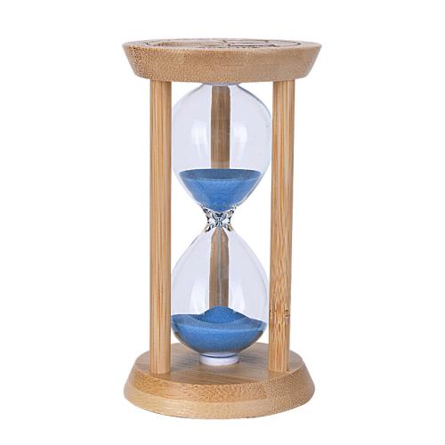 Bamboo round luminous hourglass timer drop-resistant learning special decoration