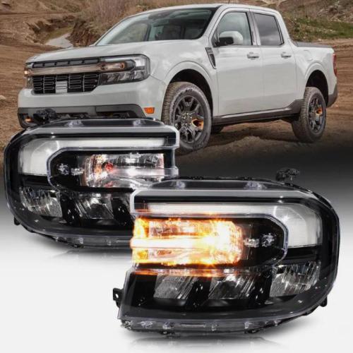 For 2022-2024 Ford Maverick LED Headlight Assembly Black