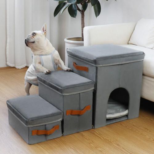 Bed sofa dog stairs folding storage dog ladder portable ramp pet stairs