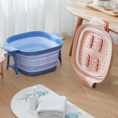 Folding storage foot tub foot bath bucket plastic thickened foot bath bucket foot bath massage foot