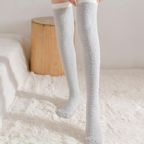 Over-Knee Stockings Children's Winter Coral Velvet Autumn and Winter Thickened Plush Sleep Floor Socks