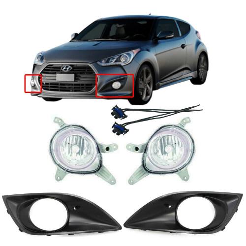 NEW OEM Fog Lamp Light LH+RH 6p Set for Hyundai Veloster Turbo 2013-2016