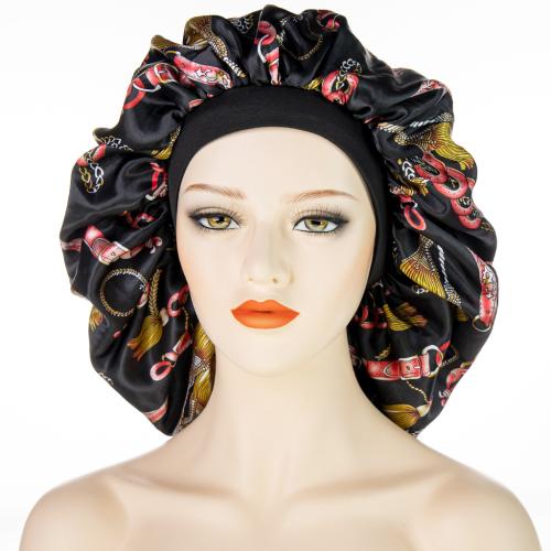 Satin & Polyester Wrapped Head Hat flexible & breathable printed : PC