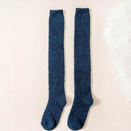 Knee socks children's autumn and winter coral fleece long tube calf socks thickened warm confinement knee socks