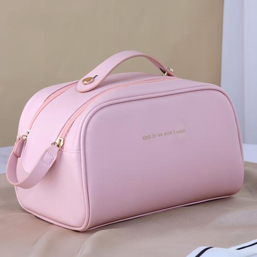 PU pillow cosmetic bag high value double zipper portable large capacity travel supplies toiletries storage bag