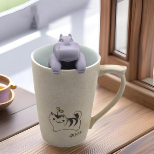 Hot Selling Creative Food Grade Silicone Tea Leak Tea Maker Tea Filter Cup Hippo Tea Filter