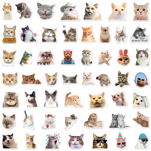 50 pieces New cat bag graffiti stickers luggage guitar water cup waterproof stickers