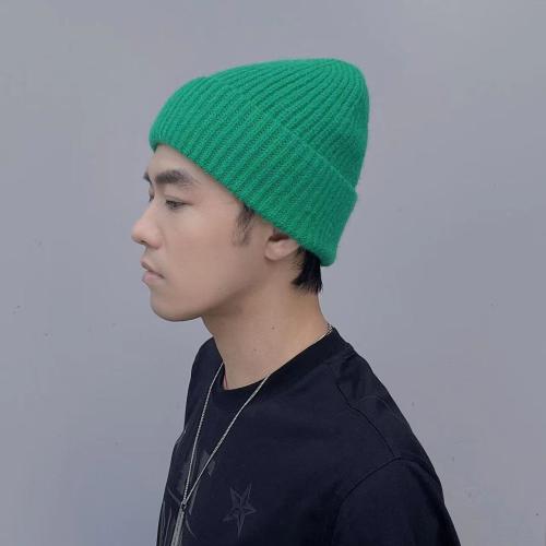 Melon hat autumn and winter new solid color knitted hat wool hat