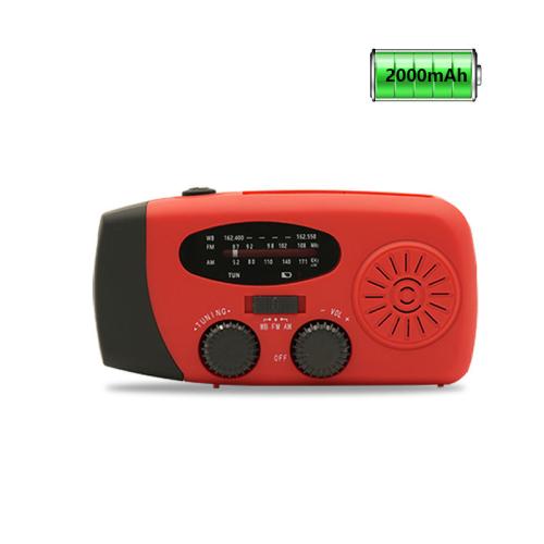 Multi-function Emergency Radio Hand-cranked Solar Radio Outdoor Rechargeable Flashlight