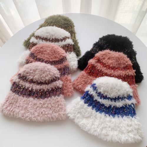 New plush hat winter warm ear protection wool hat knitted fisherman hat