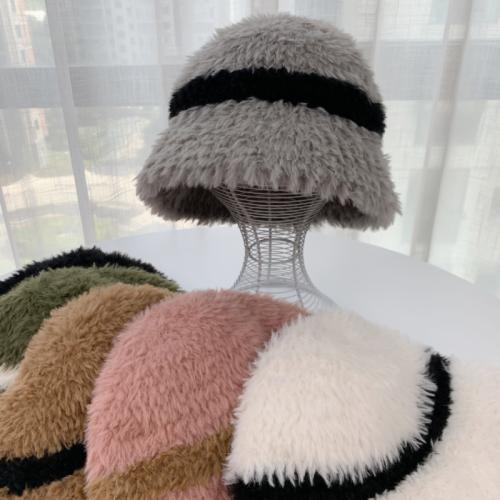 Autumn and Winter new plush hat women's faux fur fisherman hat warm all-match basin hat