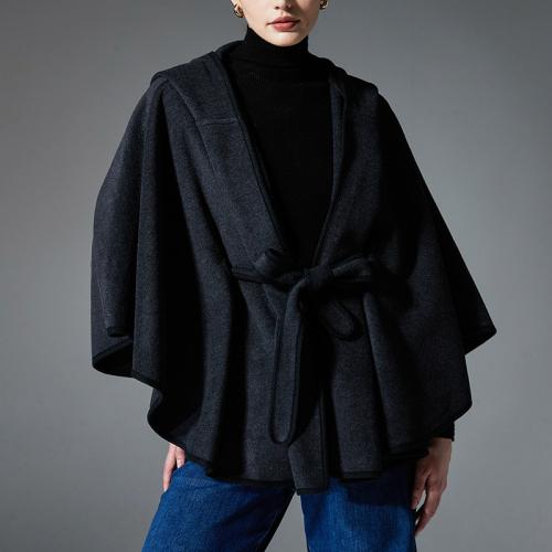 Autumn and winter 2024 new double-sided belt with hat cape shawl