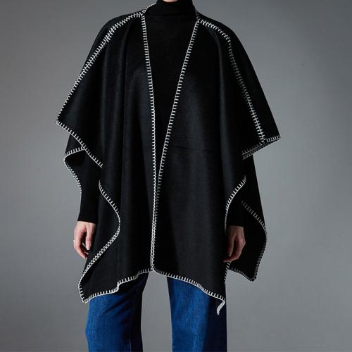 Autumn and winter 2024 new double-sided edge seal black shawl