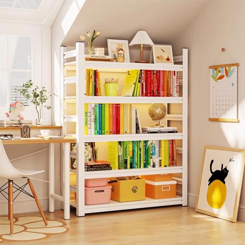 Iron Bookshelf Storage Rack Floor-Standing Multi-Layer Household Simple Bookcase Living Room Storage