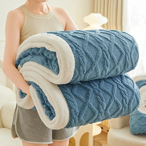 Taff Fleece Blanket Thickened Winter Coral Fleece Blanket Nap Office Warm Sofa Cover Blanket