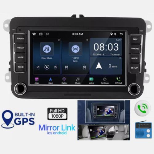 For VW Golf 5 6 Polo Passat Touran Tiguan 7'' Car Radio 2 DIN GPS RDS FM New