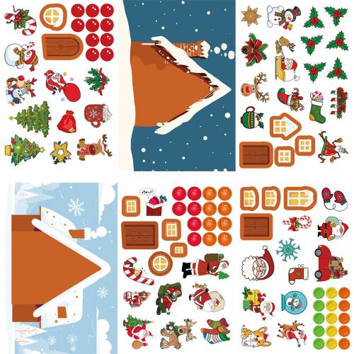 8 Cartoon Holiday Christmas Party Collage DIY Phone Case Notebook Decorative