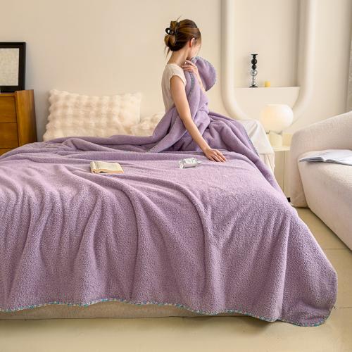 Fleece blanket double-sided thickened coral fleece multifunctional sofa blanket nap blanket