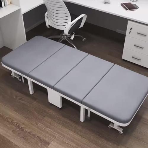 Metal Foldable Bed durable  Sponge & Lactoprene Solid gray PC